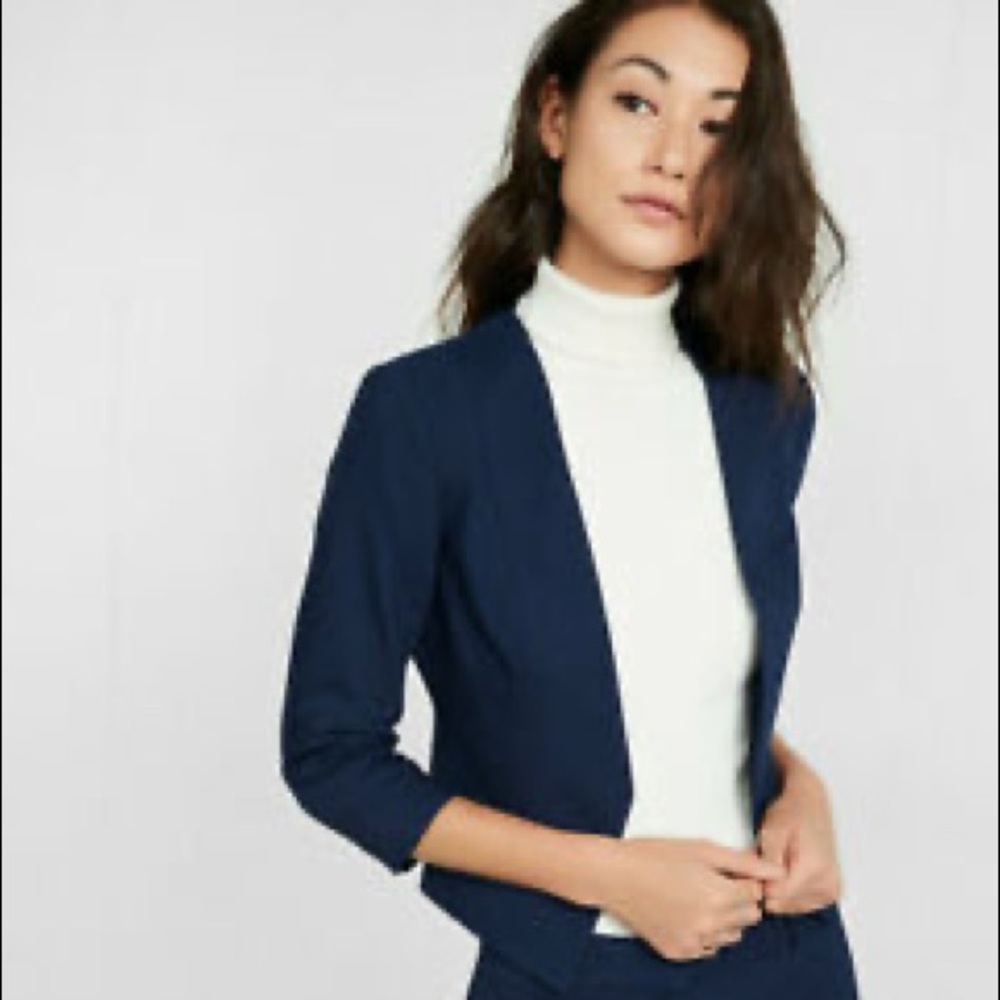 Express navy cutaway blazer